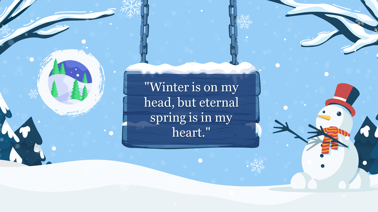 Amazing Winter Themed PowerPoint Template Presentation 